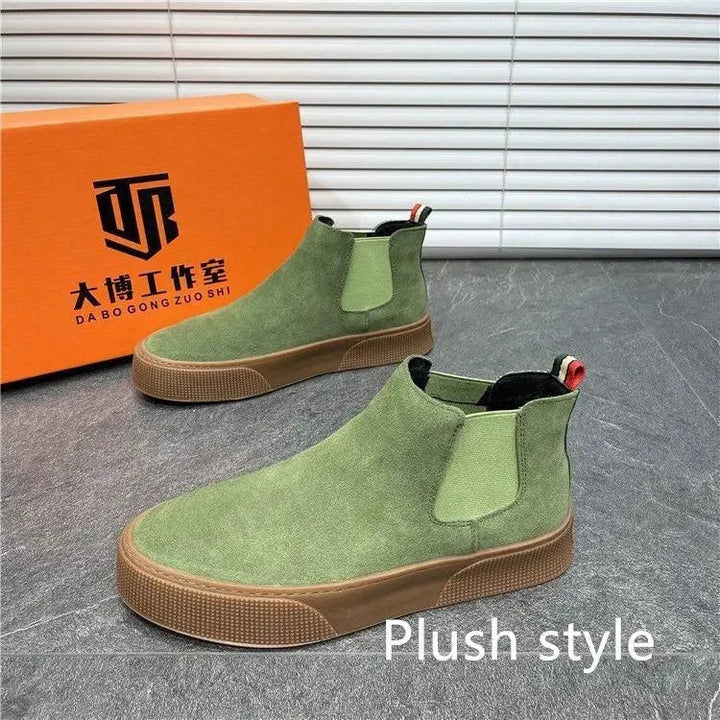 Levoire | Bottes Chelsea Hommes en velours – Style élégant et décontracté Brossé Vert