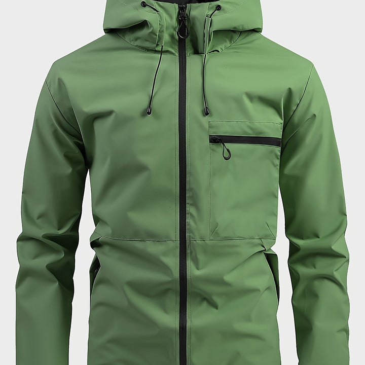 Levoire | Veste À Capuche Décontractée Pour Hommes Avec Poches Zippées Légume