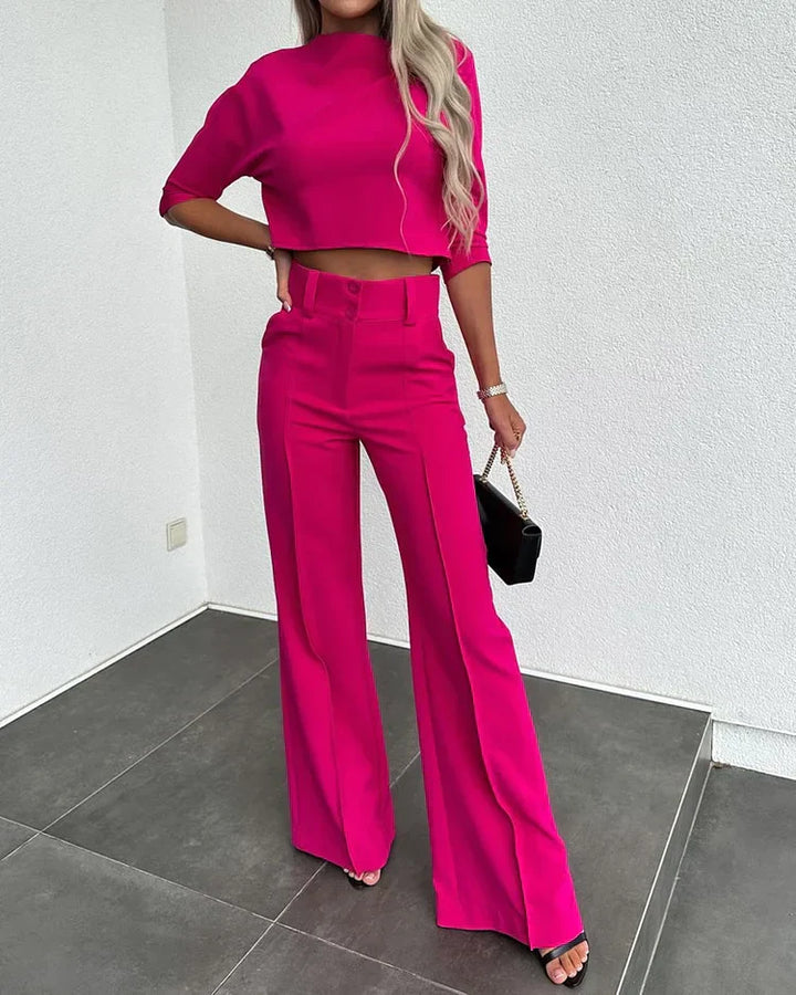 Levoire | Mary Kate Élégant Ensemble De Style Rose rouge