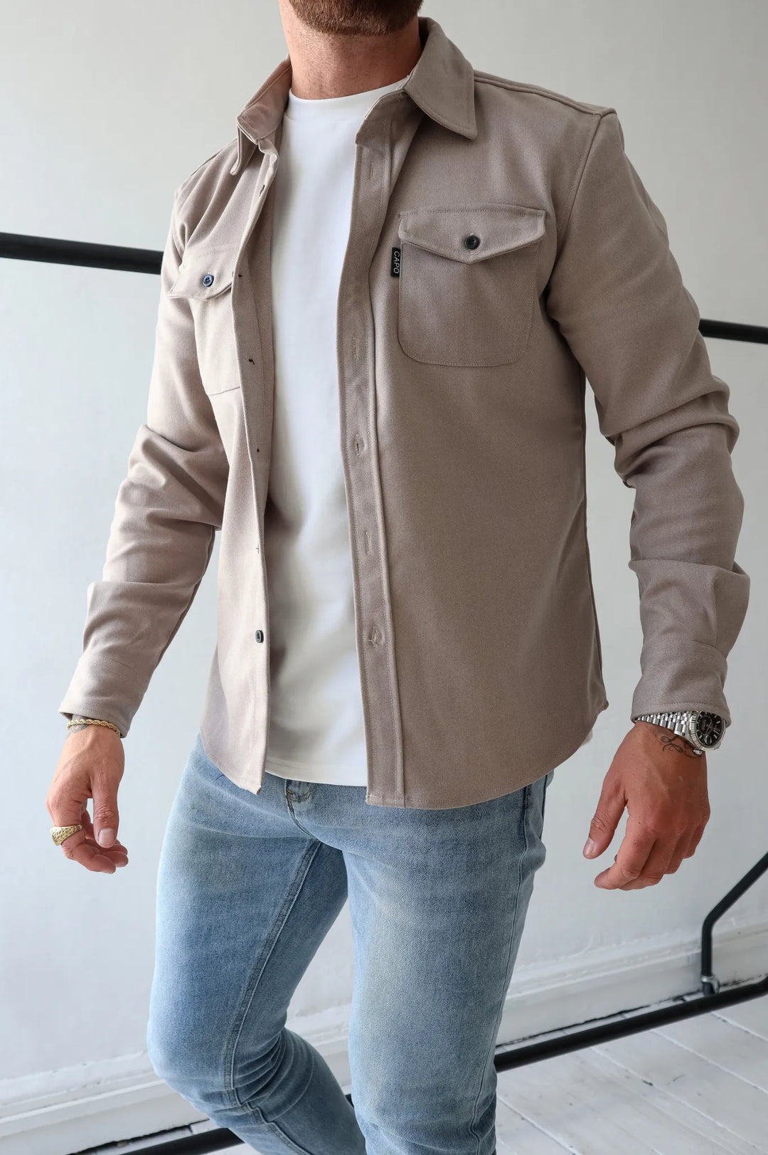Levoire | Chemise Moderne Pour Hommes Braun