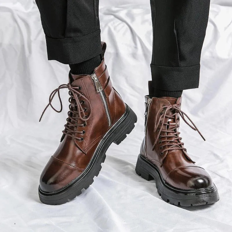Levoire | Nouvelles bottes pour hommes à bout rond Braun