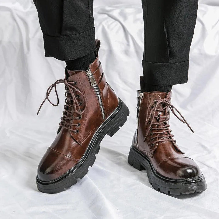 Levoire | Nouvelles bottes pour hommes à bout rond Braun