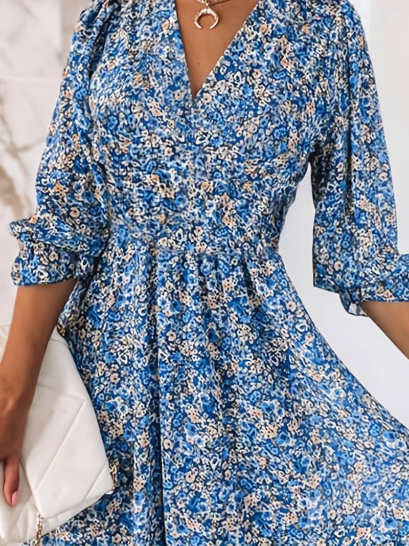 Levoire | Robe Boho Avec Des Manches Bouffantes