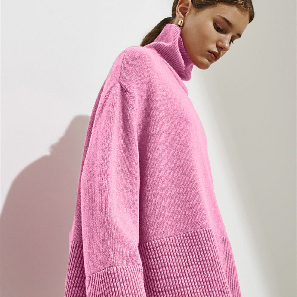 Levoire | Pull-Over En Cachemire Pour Femmes En Tissus Unis D'Automne Rosa