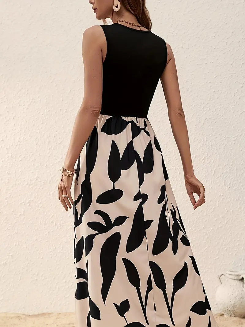 Levoire | Robe Maxi Sans Manches Avec Imprimé Géométrique