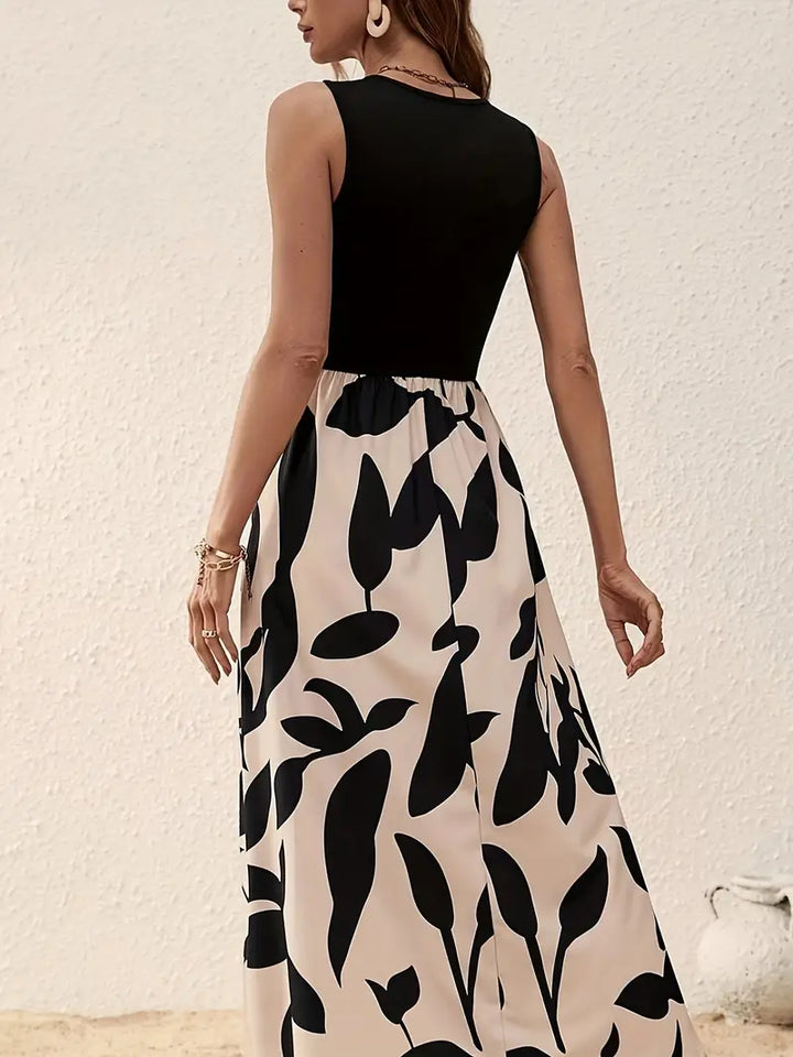 Levoire | Robe Maxi Sans Manches Avec Imprimé Géométrique