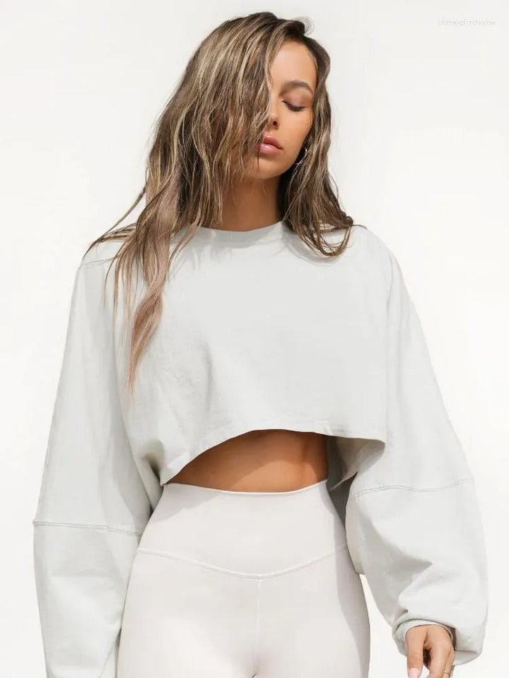 Levoire | Sweatshirt Court Élégant Blanc (Quasi épuisé)