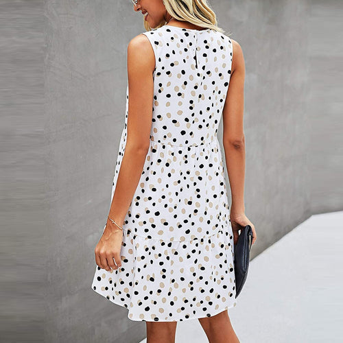 Levoire | Robe À Pois Ludique Sans Manches Et En A Femmes