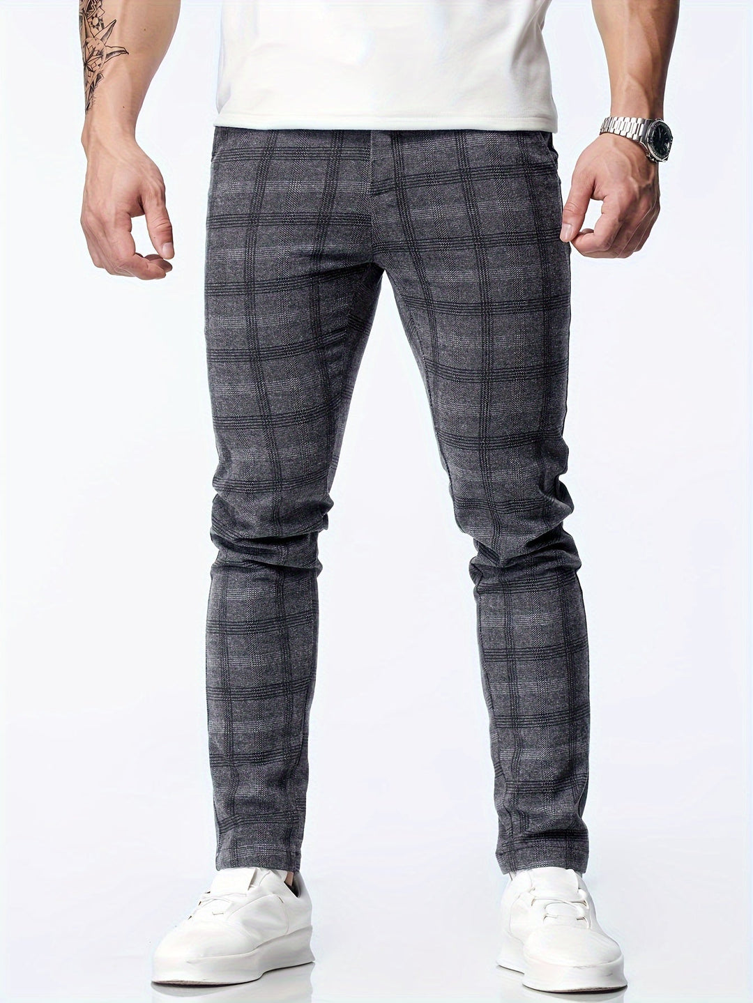 Levoire | Pantalons Décontractés Slim Fit À Motifs Pour Hommes