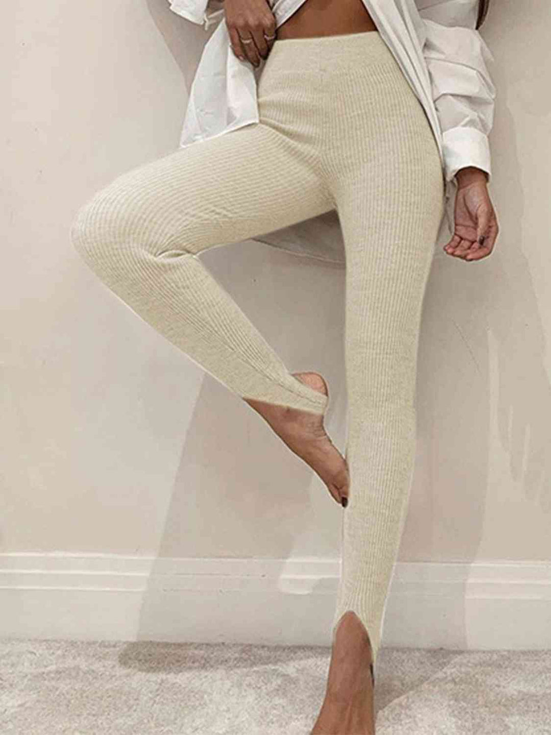 Levoire | Leggings Taille Moyenne Karre Beige