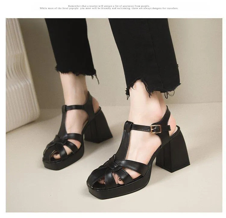 Levoire | Sandales romaines à talons hauts avec bout ouvert