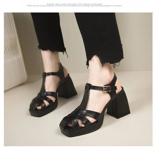 Levoire | Sandales romaines à talons hauts avec bout ouvert