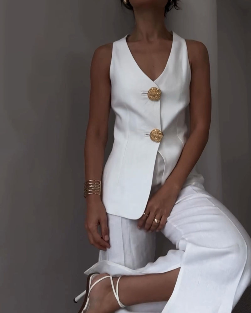Levoire | Robe à col carré Blanc