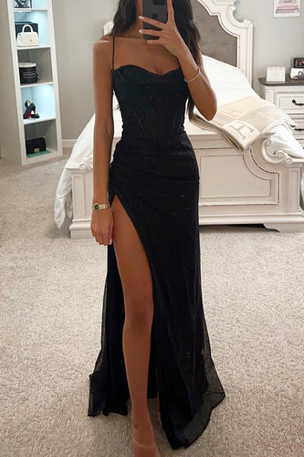 Levoire | Robe Maxi Paillettes Robe Élégante Avec Corset Pour Occasions Festives