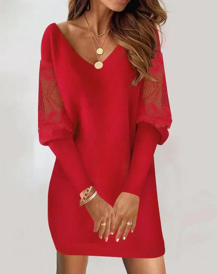 Levoire | Robe Patchwork Femme À Manches Longues Élégante, Unique & Confortable Rot