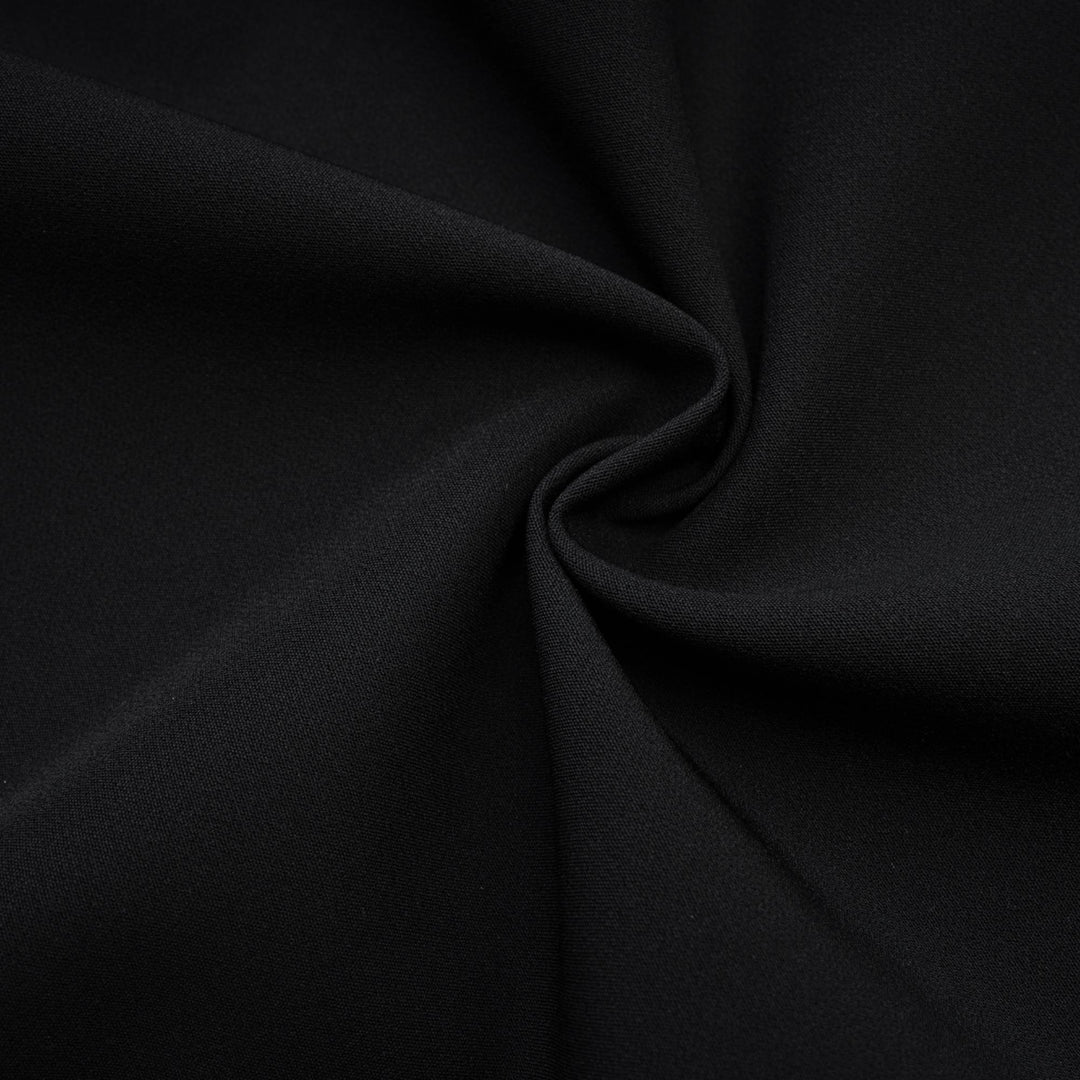 Levoire | Noir Ouvert Dos Plissé Midi Robe