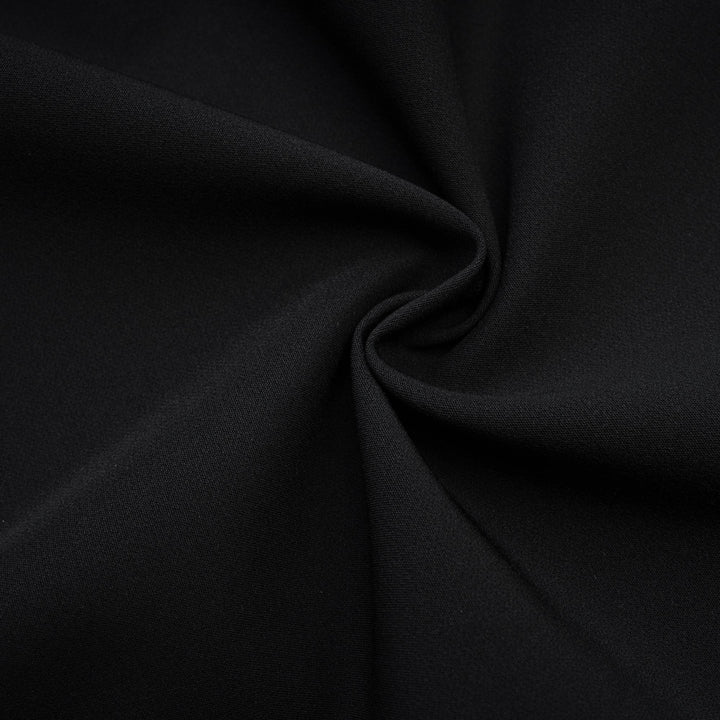 Levoire | Noir Ouvert Dos Plissé Midi Robe