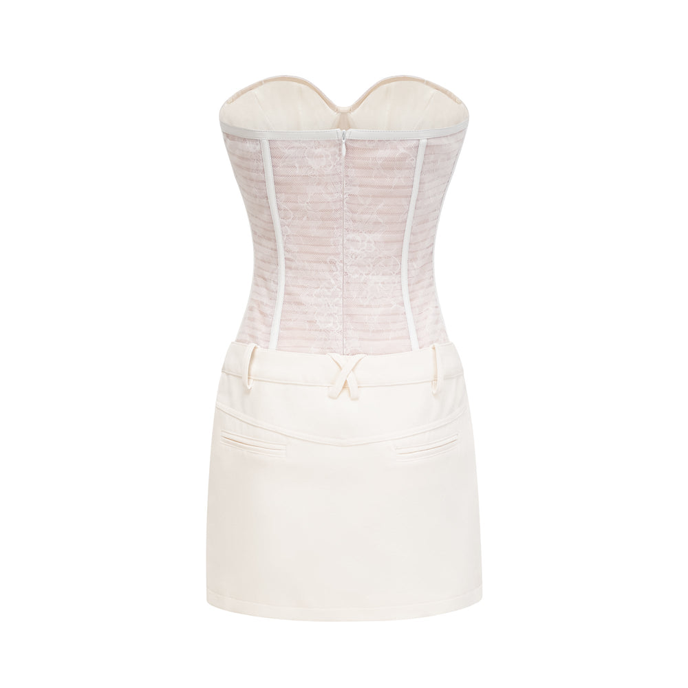 Levoire | Robe Mini Réseau Blanche