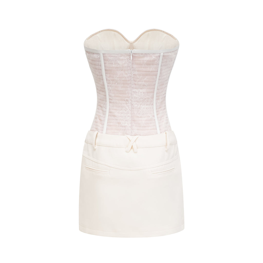 Levoire | Robe Mini Réseau Blanche
