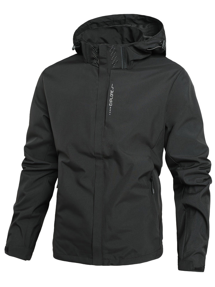 Levoire | Veste À Capuche À Manches Longues Coupe-Vent Avec Poches Noir