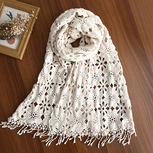 Levoire | Foulard Creux Floral Abricot