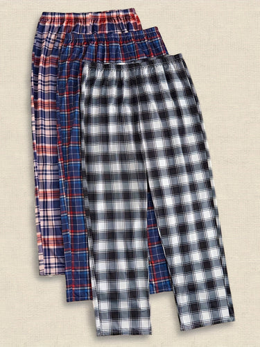 Levoire | 3 Pcs Pyjamas En Flanelle Pour Hommes En Mélange De Polyester Avec Élasthanne