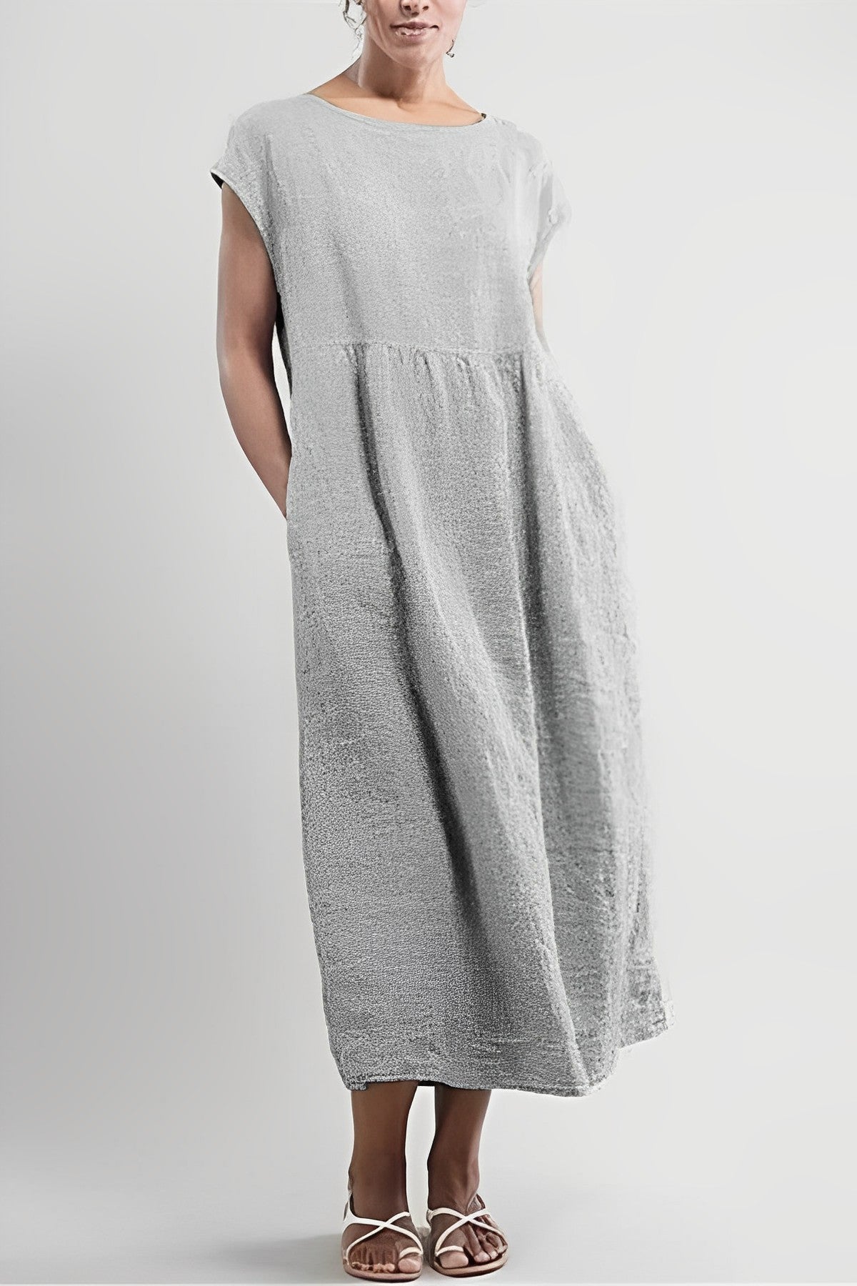 Levoire | Robe Élégante Style Vintage Gris