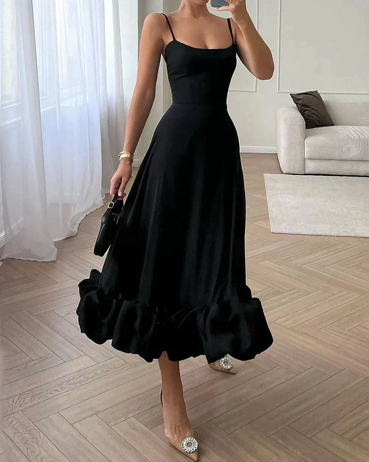 Levoire | Robe avec ourlet de fête Noir