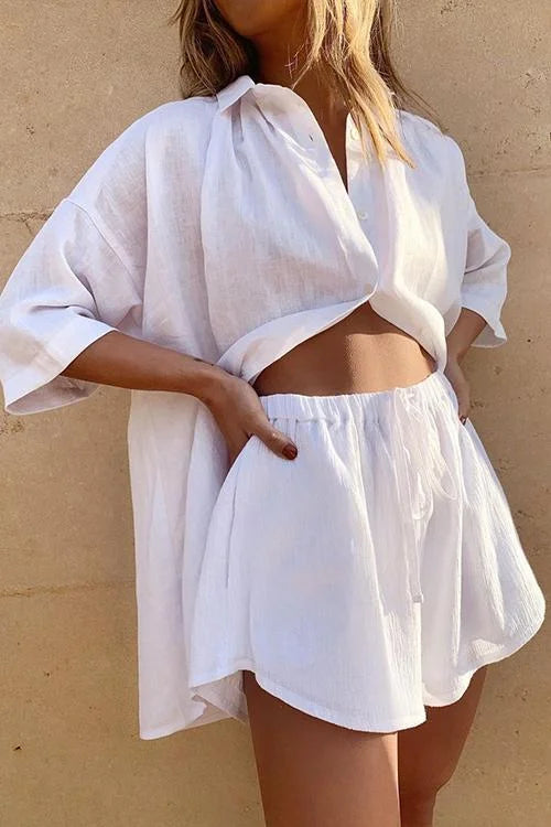 Levoire | Rentoa Rento Short Set Légère Tenue Estivale Blanc