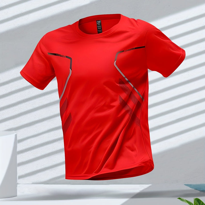Levoire | T-Shirt Coloré Pour Hommes En Tissu À Séchage Rapide À Manches Courtes Rot