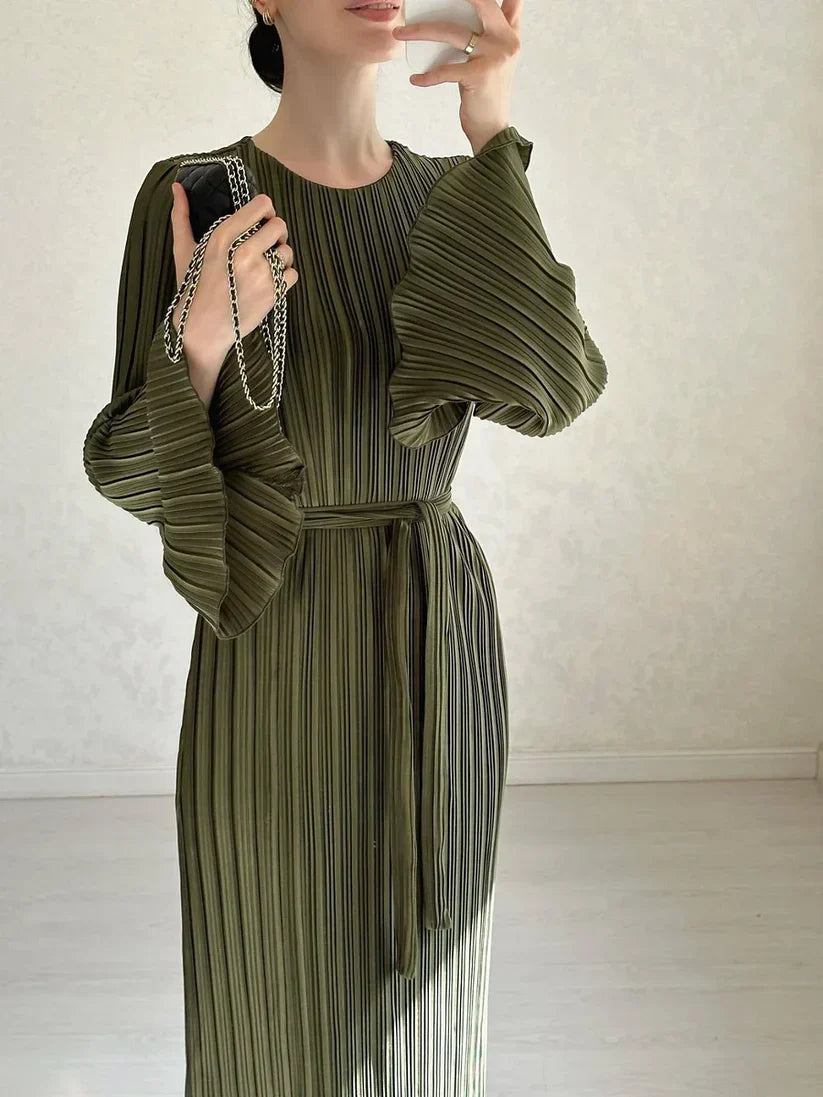 Levoire | Robe Maxi Évasée Pour Femmes Vert