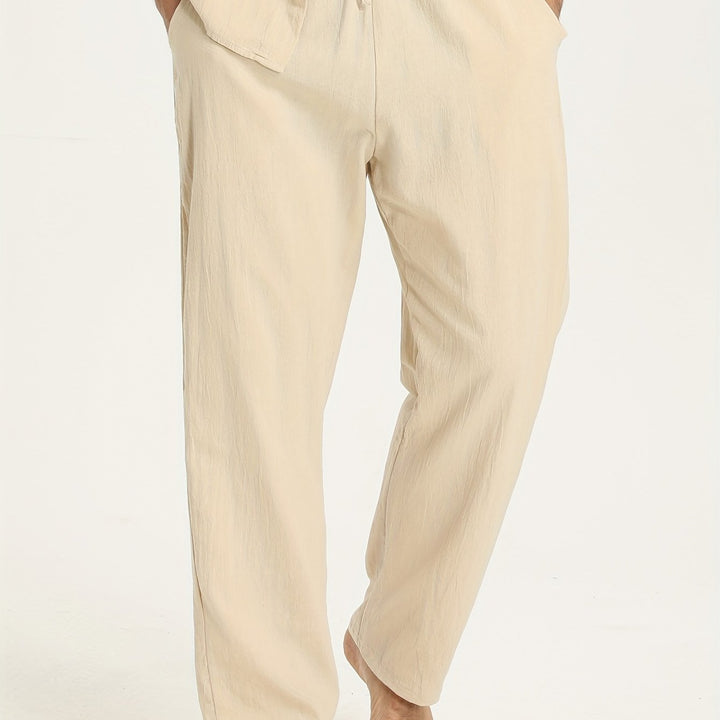 Levoire | Pantalons En Coton Pour Hommes Avec Cordon Et Poches