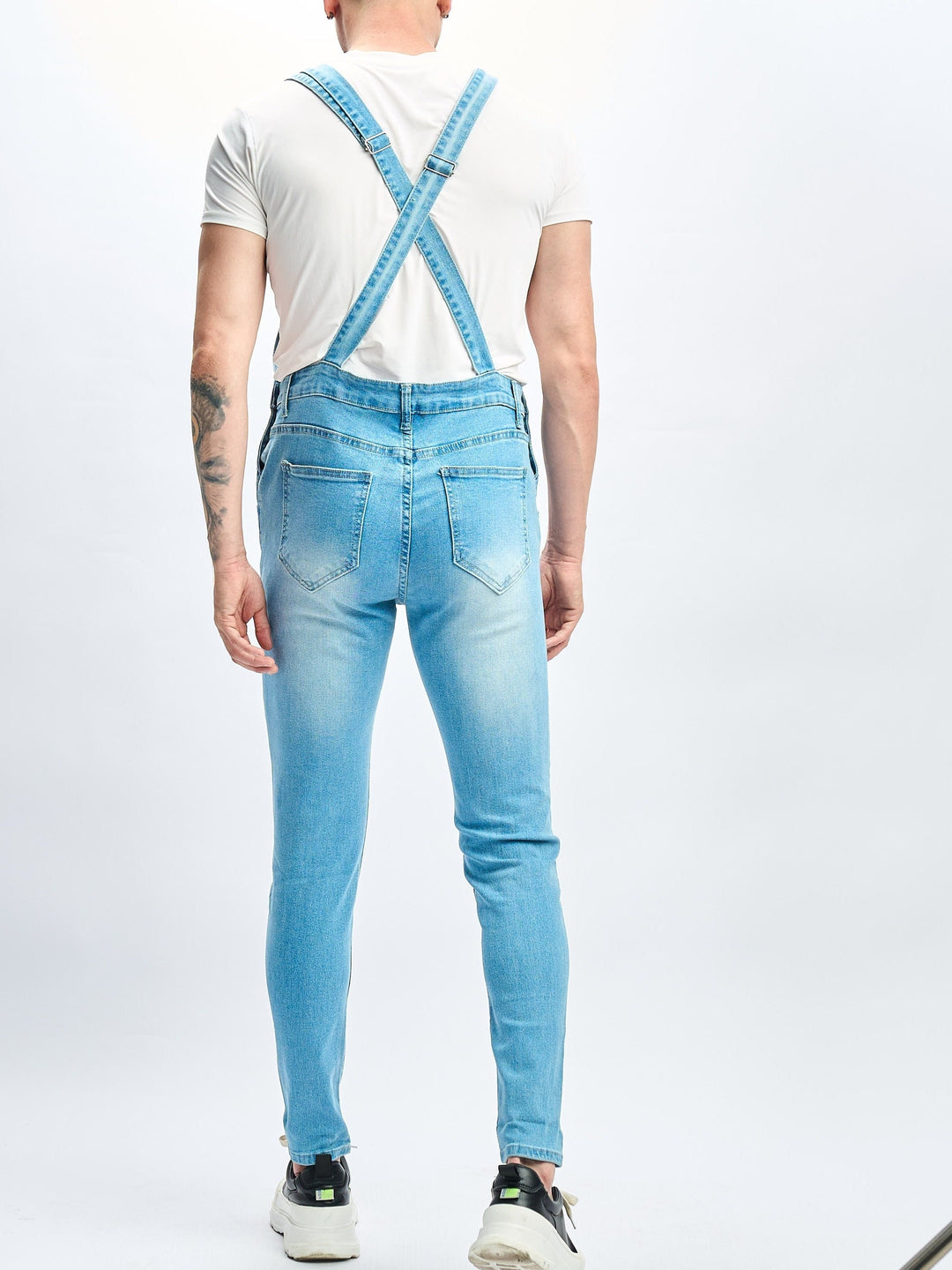 Levoire | Bleu Clair Slim Fit Denim Combinaison Stretch