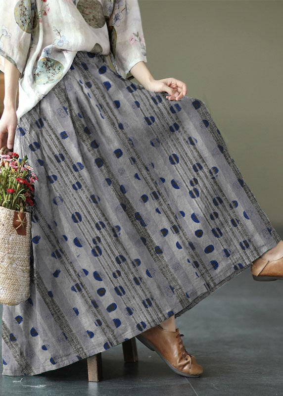 Levoire | Jupettes En Lin De Motif Mustankukka, Taille Élastique, Été