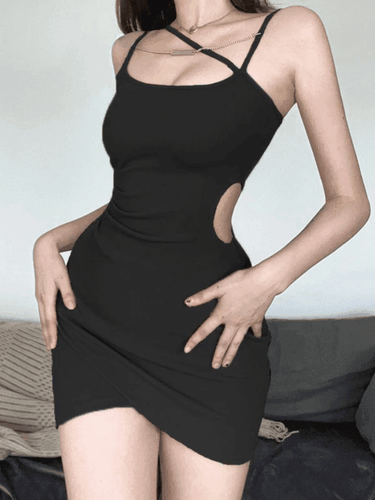 Levoire | Robe Mini Découpée À Crossover Ornée De Chaînes