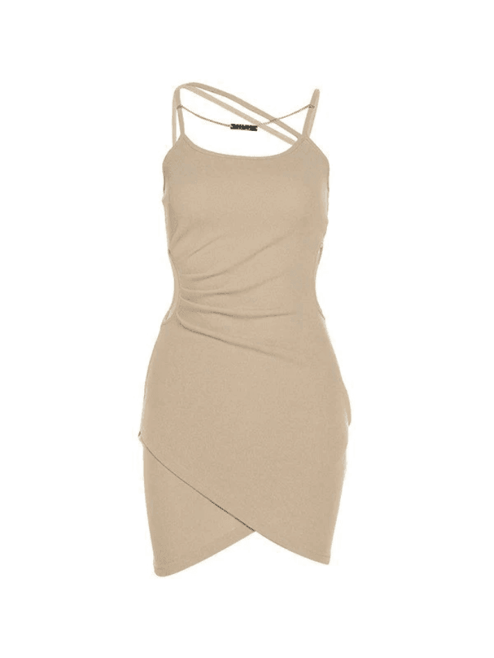 Levoire | Robe Mini Découpée À Crossover Ornée De Chaînes