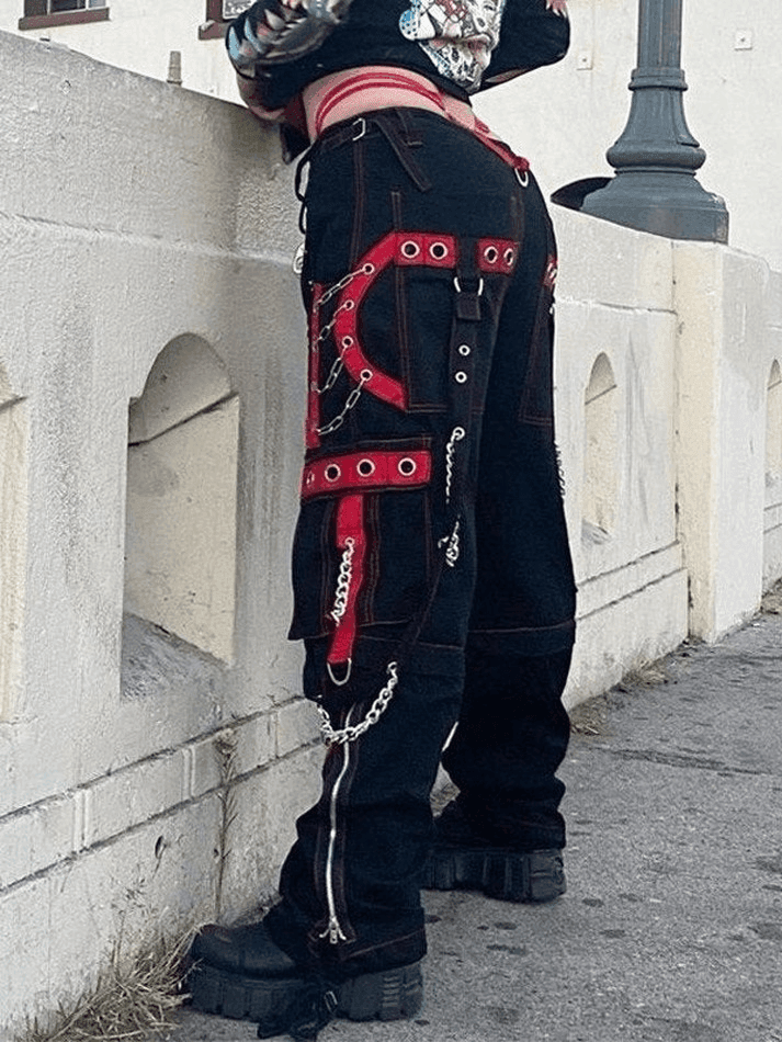 Levoire | Collier Ceintures Décorées Pantalon Droit