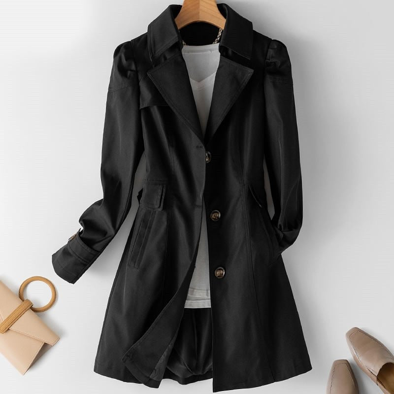 Levoire | Chic Manteau Trench D'Été Noir