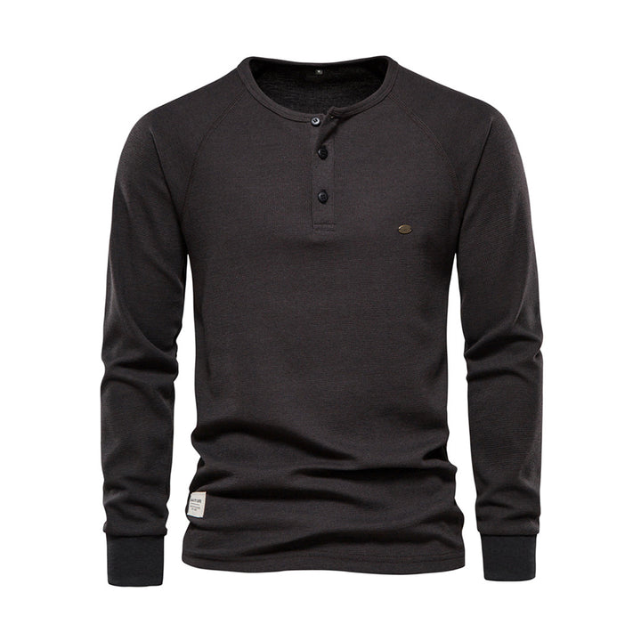Levoire | Chemise Élégante À Manches Longues Pour Hommes Noir