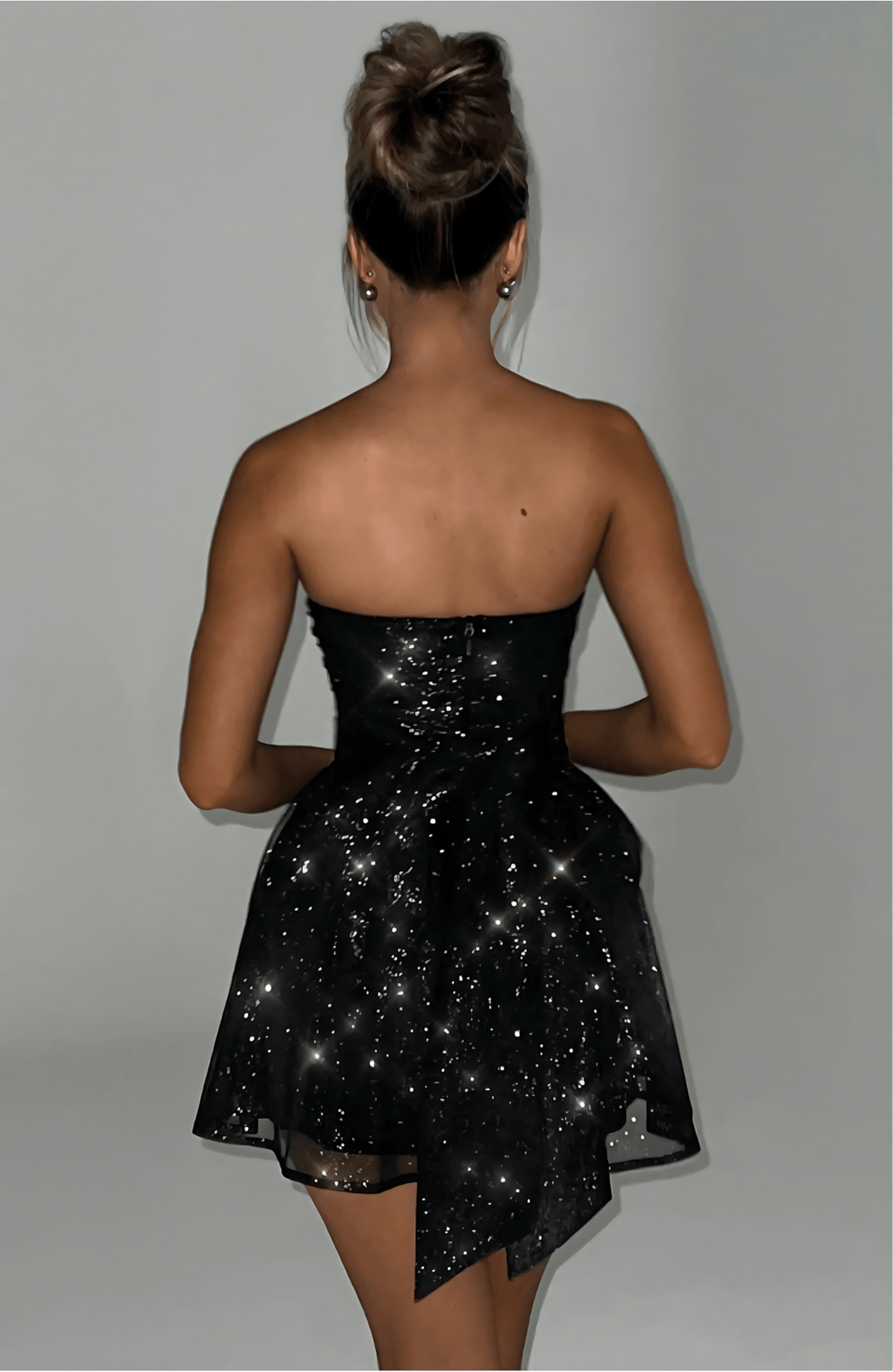 Levoire | Robe mini noire femmes robe de soirée