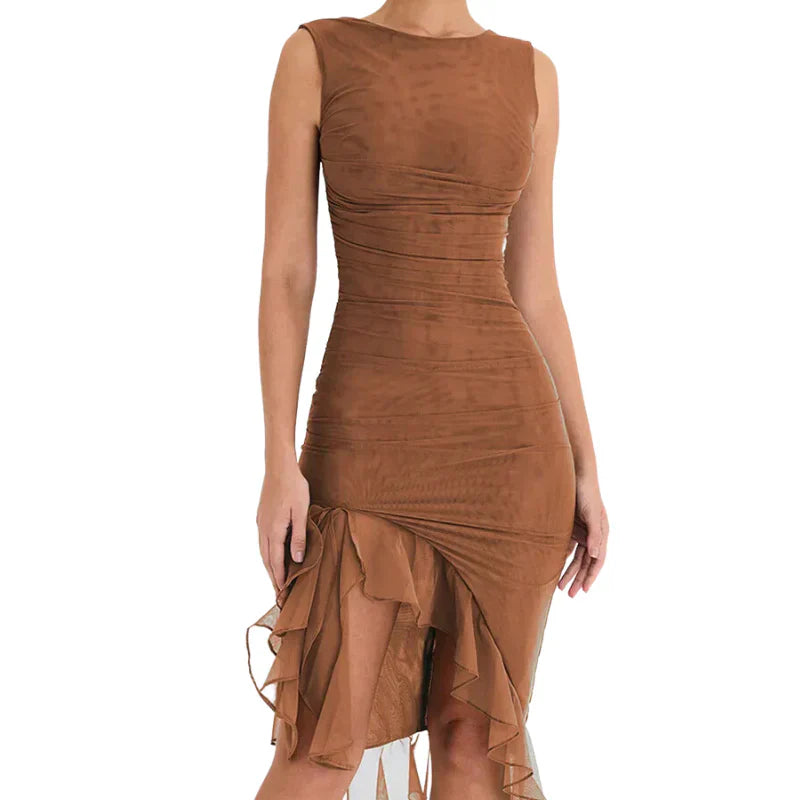 Levoire | Jupe Midi Longue Dame Braun