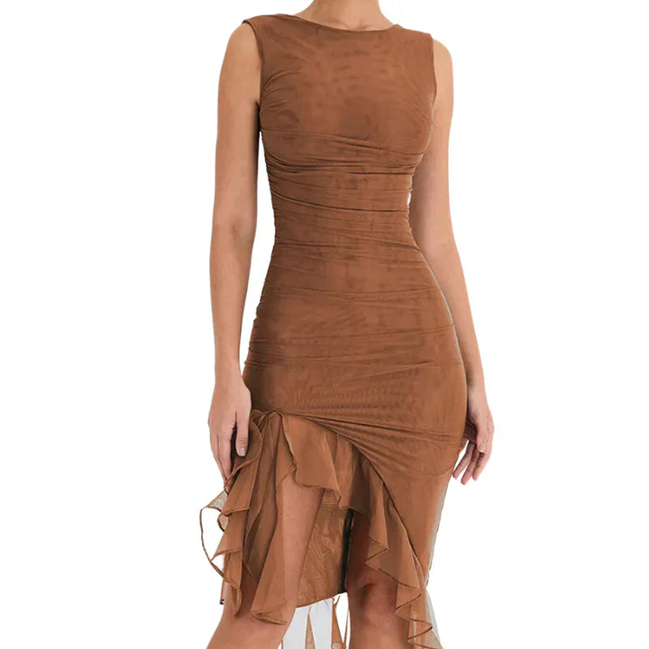Levoire | Jupe Midi Longue Dame Braun