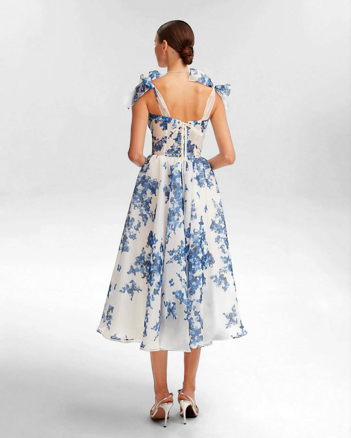 Levoire | Robe Midi Bleue Pour Femmes
