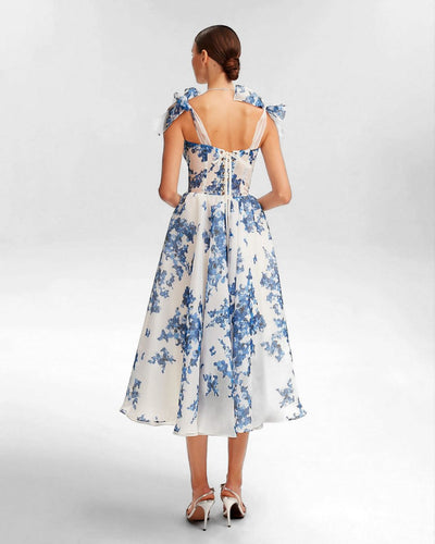 Levoire | Robe Midi Bleue Pour Femmes