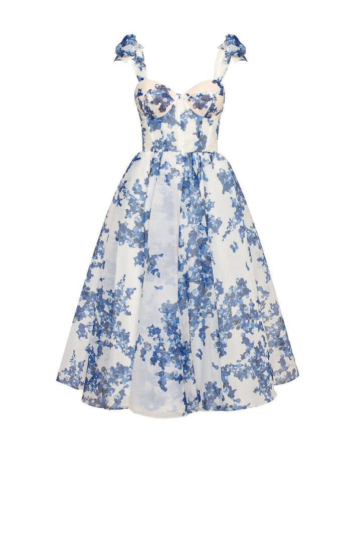Levoire | Robe Midi Bleue Pour Femmes