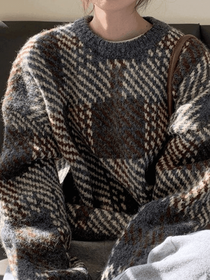 Levoire | Sweat-Shirt En Tricot À Carreaux