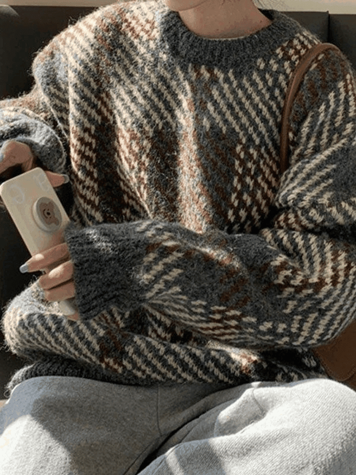 Levoire | Sweat-Shirt En Tricot À Carreaux