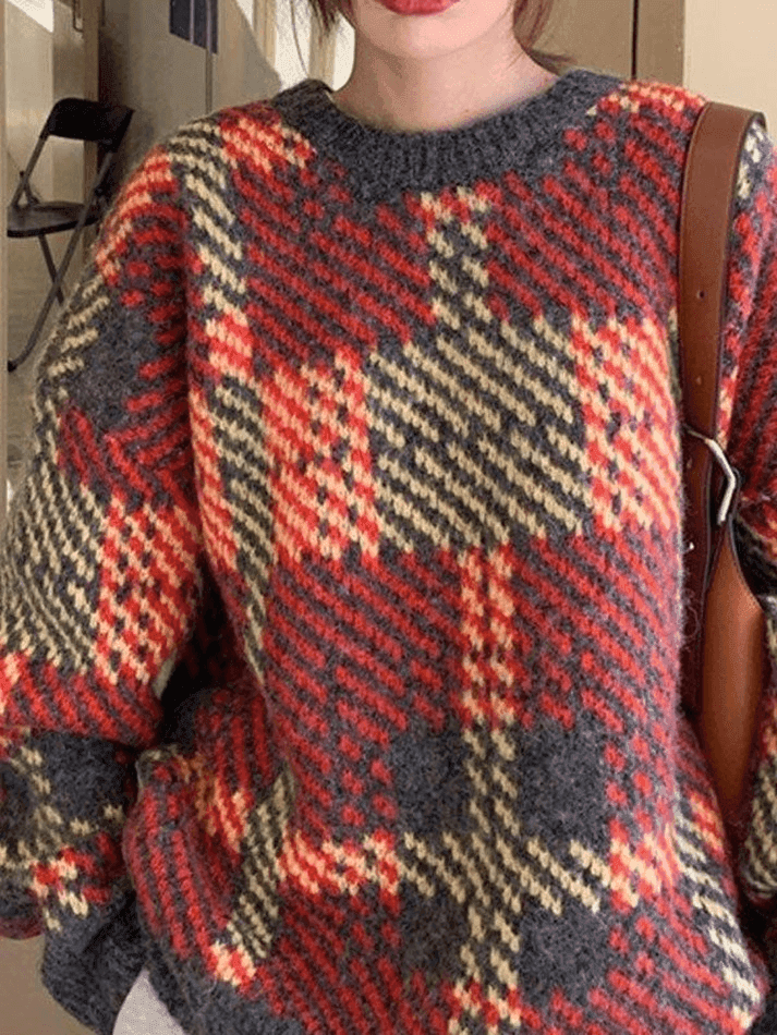 Levoire | Sweat-Shirt En Tricot À Carreaux