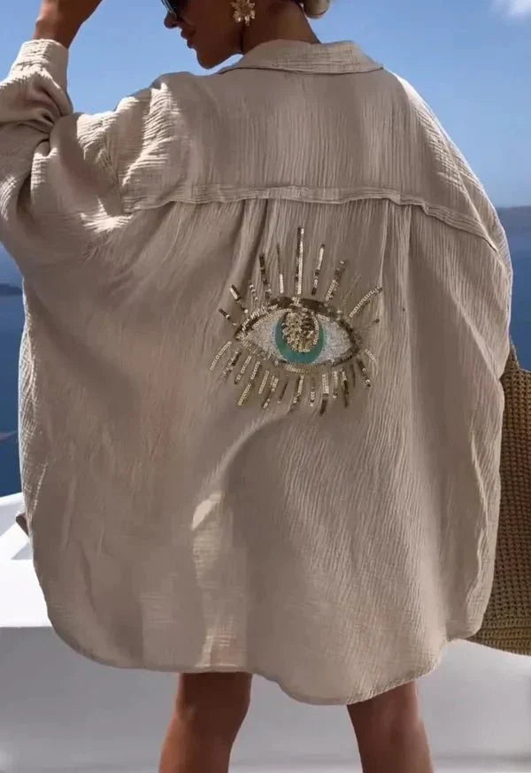 Levoire | Chemise Streetwear À Manches Longues Pour Femmes Beige
