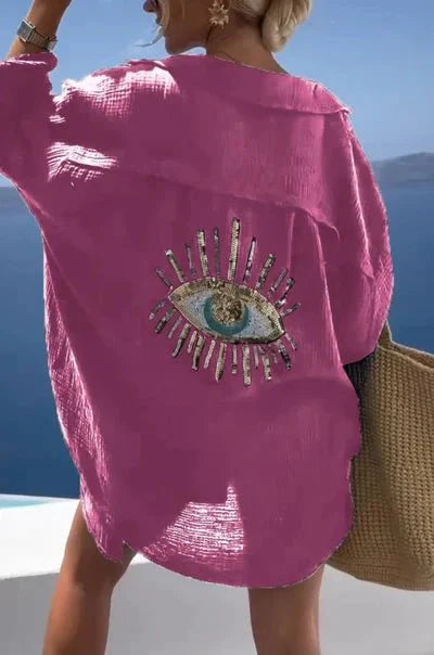 Levoire | Chemise Streetwear À Manches Longues Pour Femmes Fuchsia